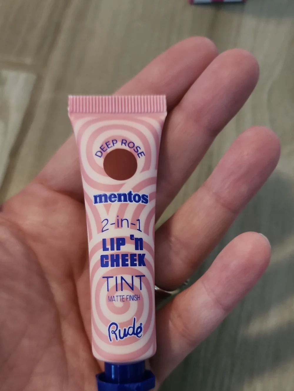 NWT Rude Cosmetics Mebtos 2 In 1 Lip & Cheek Tint- Deep Rose